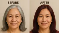 Inspirasi Warna Cat Rambut untuk Menutupi Uban (Foto: ChatGPT)