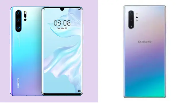 Huawei P30 Pro vs Galaxy Note 10 Plus.