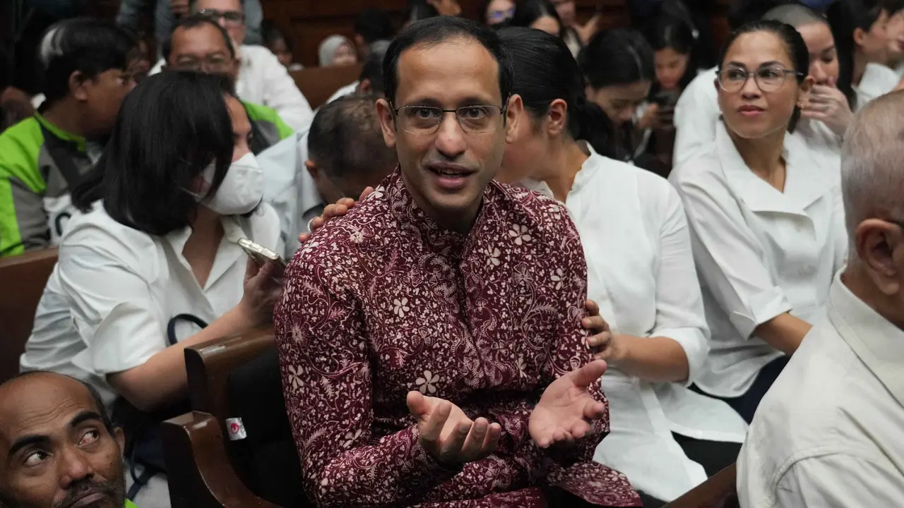 Ekspresi Nadiem Makarim Jelang Tuntutan di Sidang Kasus Chromebook
