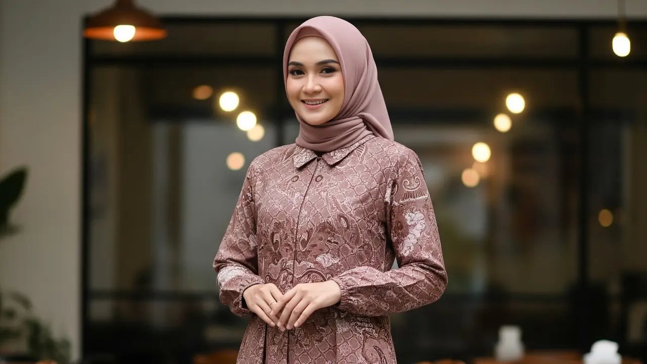 Gamis Mauve & Mocha yang Diprediksi Menjadi Tren 2026 (Image by Gemini AI)