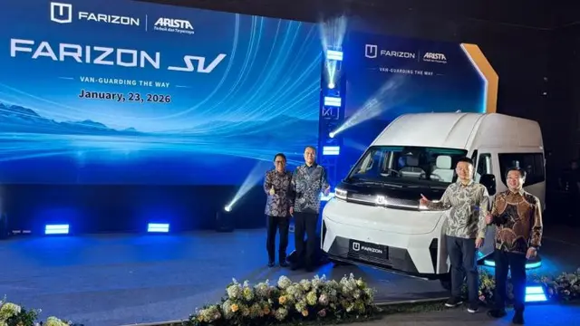 Farizon Resmi ke Indonesia, Bawa Mobil Niaga Listrik Farizon SV Rp 698 Juta (Arief A/Liputan6.com)