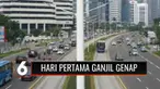 Hari pertama aturan ganjil genap kembali diterapkan di Jakarta, dari pukul 06.00 - 20.00 WIB. Pengendara yang melanggar nantinya akan diberi sanksi berupa teguran dan diminta putar balik.