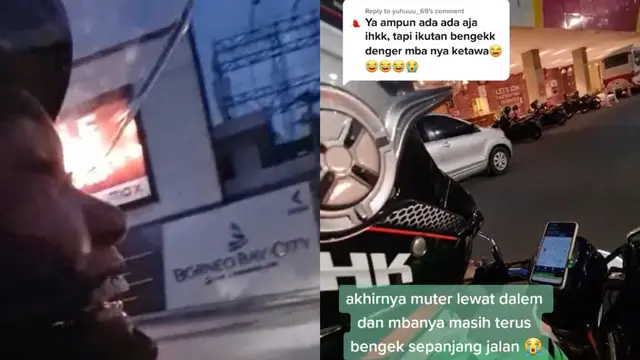 Seorang pria menempuh jarak 100 meter menggunakan jasa transportasi online