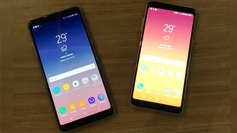 Galaxy A8 dan Galaxy A8+. Liputan6.com/Agustin Setyo W.