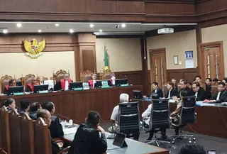 Mantan Direktur PenyidikanJampidsus Kejagung Febrie Adriansyah didakwa memeras pengusaha Tan Kian sebesar 5 juta dolar Singapura atau setara Rp 55 miliar. (Liputan6.com/Dimas Ramadhan Wicaksana)