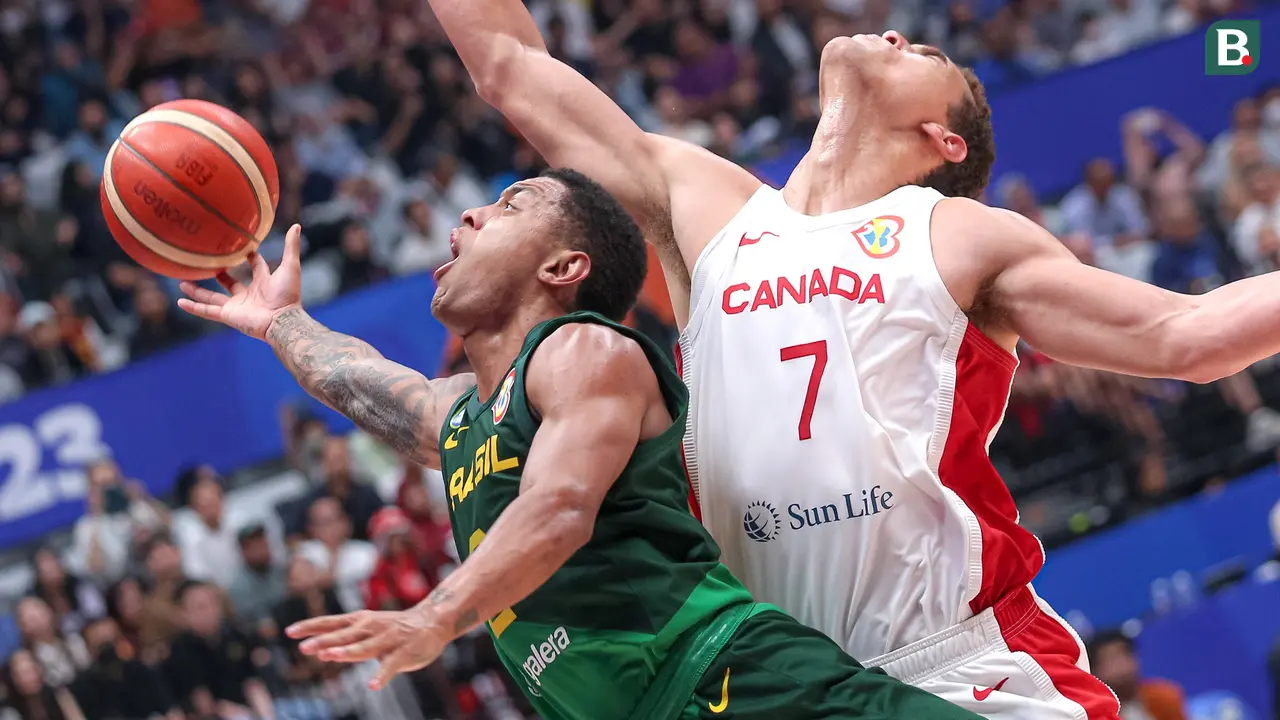Foto: Kejutan! Brasil Beri Kekalahan Perdana untuk Kanada di Piala Dunia FIBA 2023