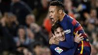 Kombinasi trio MSN berlangsung selama tiga musim, tepatnya dari 2014 hingga 2017. (AFP/Josep Lago)