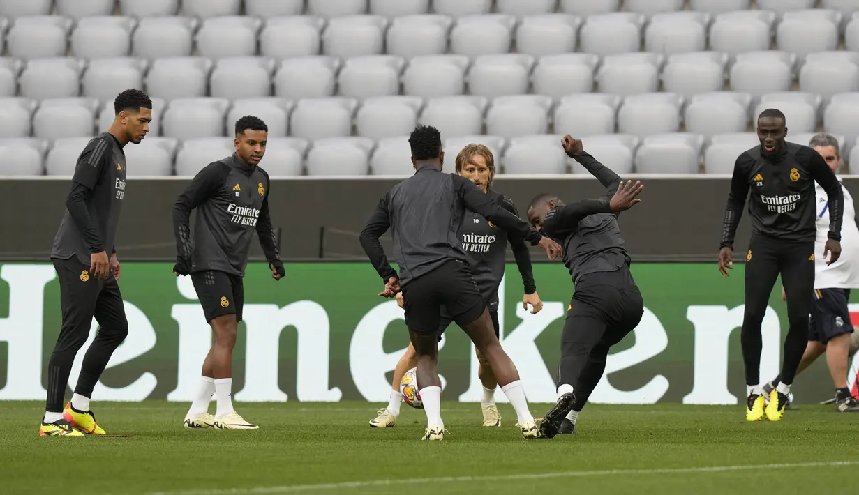 Tidak ada persiapan spesial dari Real Madrid pada babak semifinal Liga Champions. (AP Photo/Matthias Schrader)
