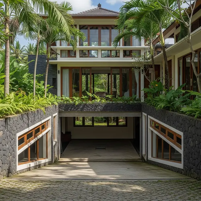 Desain Rumah dengan Basement Sederhana untuk Parkiran
