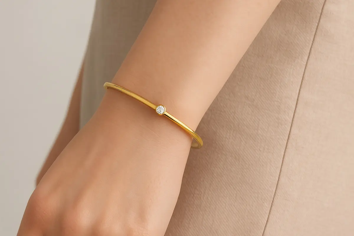 Model Gelang Emas untuk Investasi, Lebih Baik Berapa Karat?/ Ilustrasi AI