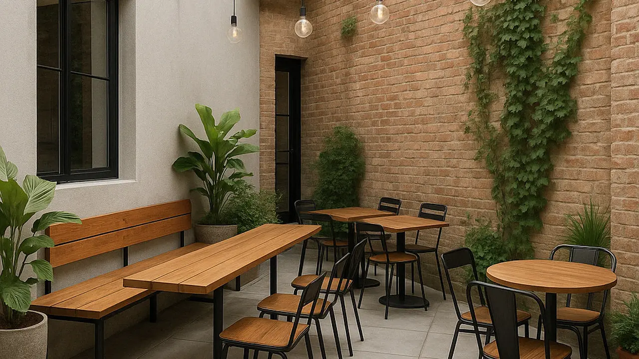 Teras Leter L Ala Kafe Outdoor (Foto: Rizka Nur Laily via ChatGPT)