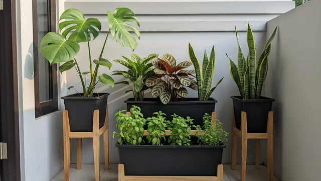 Kebun Mini dengan Standing Planter