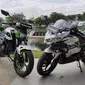 Motor listrik Kawasaki Ninja e-1 dan Z e-1 masih didatangkan secara utuh dari Thailand. (Liputan6.com/Septian Pamungkas)