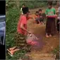 Potret orang tak sengaja jatuhkan es buah ini bikin nyesek. (Sumber: TikTok/cartsunmun/saifulmukmin27)