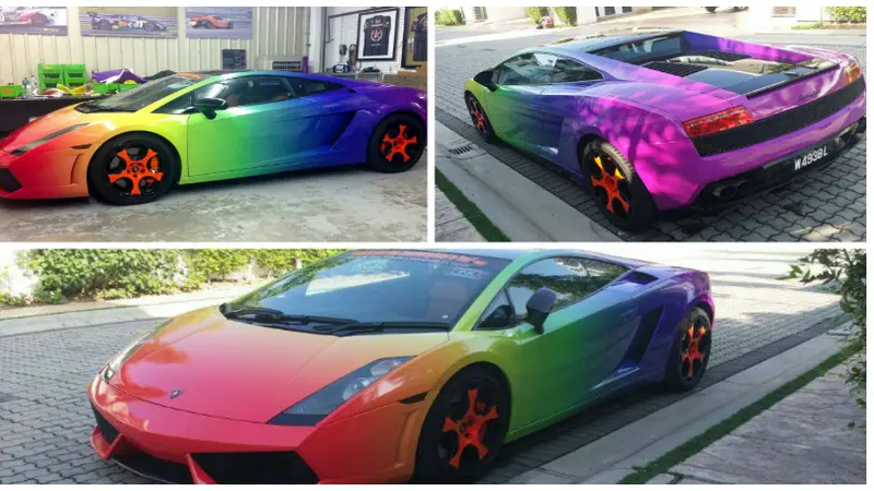 Lamborghini Tampil Nyentrik dengan Bodi Warna-warni