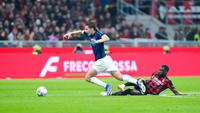 AC Milan berhasil memenangi Derby della Madonnina setelah menaklukkan Inter Milan dengan skor tipis 1-0. (AP Photo/Luca Bruno)
