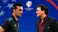 Final Copa America 2024 - Argentina Vs Kolombia - Duel Pelatih: Lionel Scaloni Vs Nestor Lorenzo (Bola.com/Adreanus Titus)