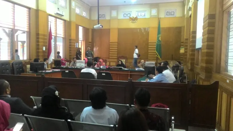 Suasana sidang vonis kasus duel gladiator di Bogor