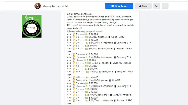 Hoaks Petinju Profesional Filipina Membagi Hadiah saat Pandemi Covid-19