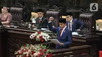 Presiden Joko Widodo mengatakan RAPBN 2024 didesain guna mempercepat transformasi ekonomi yang inklusif dan berkelanjutan. (Liputan6.com/Faizal Fanani)