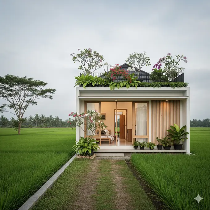 Inspirasi 7x12 Rumah Minimalis Sederhana di Desa