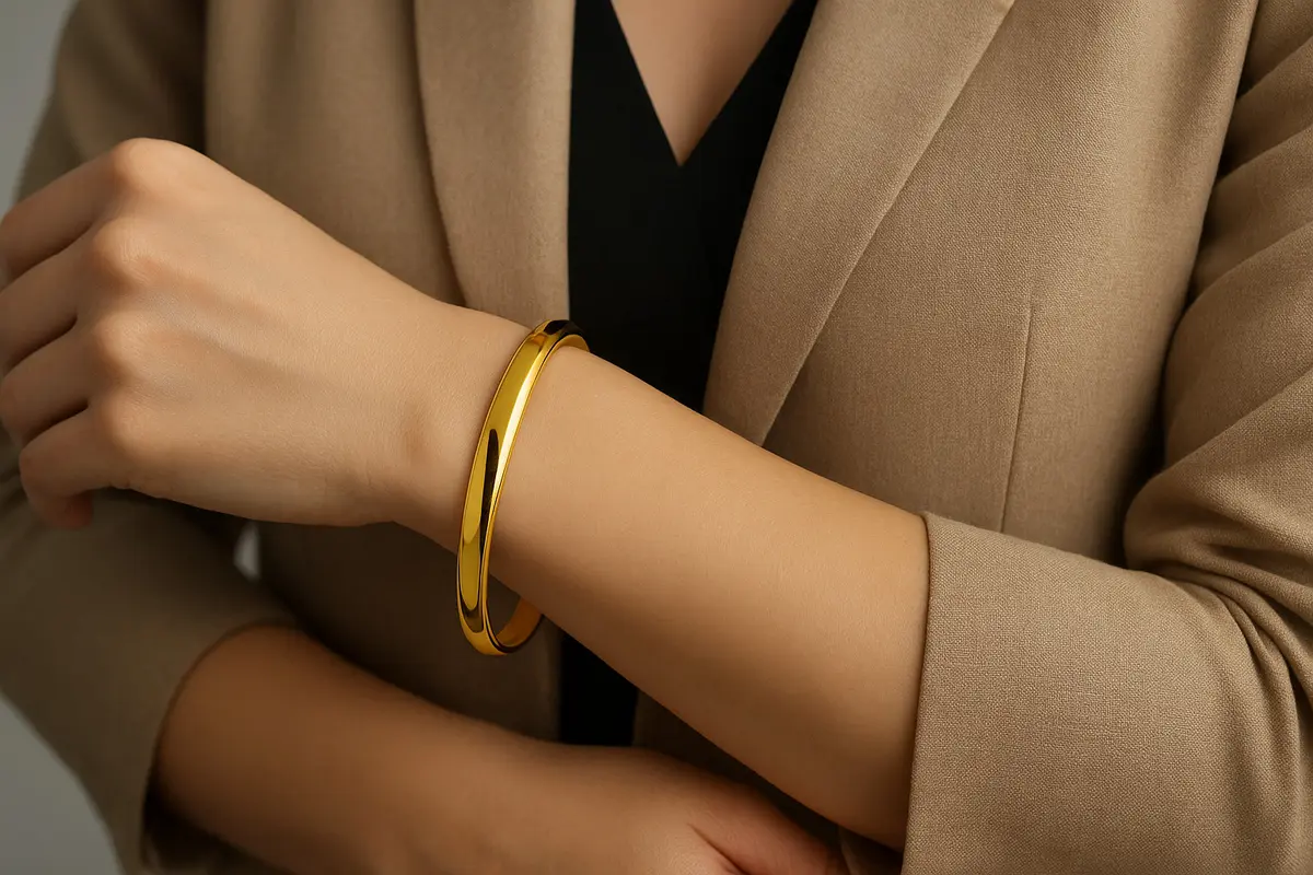 Model Gelang Emas Bangle 24 Karat Polos, Cantik untuk Semua Gayaf