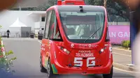 bus otonomos atau nirsopir Navya dipakai di perhelatan Asian Games 2018 (Navya)