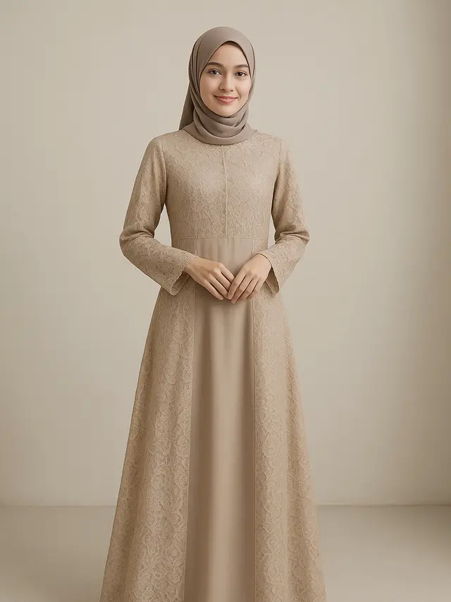 Model Gamis Brokat untuk Acara Siang Hari/ Ilustrasi gambar oleh AI