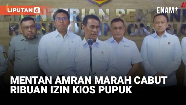 Menteri Pertanian (Mentan) Andi Amran Sulaiman mencabut izin 2.039 kios pupuk yang terbukti menjual pupuk bersubsidi di atas Harga Eceran Tertinggi (HET), dengan total potensi kerugian petani mencapai sekitar Rp600 miliar per tahun.