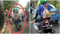 Gaya Duduk Penumpang Ojek Online Ini Nyeleneh dan Kocak Banget (sumber:Instagram/dramaojol.id)