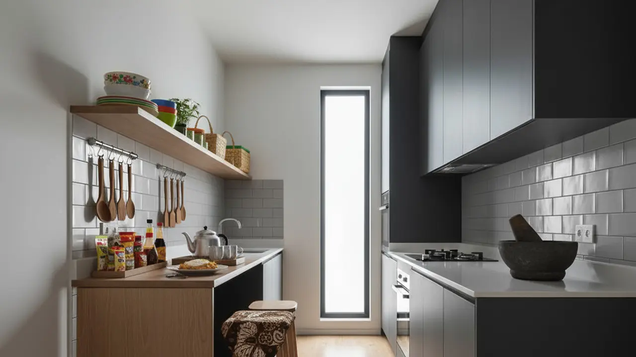 Ide Dapur Minimalis Hemat Ruang di Rumah 1 Lantai Sempit