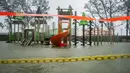 Sejumlah jalan utama di Hong Kong tampak lengang setelah otoritas setempat meminta warga untuk tetap berada di dalam rumah. (Leung Man Hei/AFP)