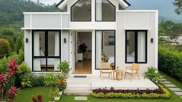 Rumah Minimalis Skandinavia Kaca Besar, Desain Rumah Minimalis Modern yang Cocok Dibangun di Kampung