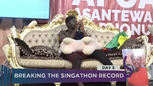 Wanita di Ghana mendapat rekor dari Guinness World Records karena menyanyi hampir 127 jam. (Dok: Youtube Ghana Broadcasting Corporation)