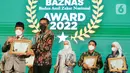BAZNAS merupakan mitra lembaga donasi LinkAja sejak tahun 2019 dan 2021, Penghimpunan donasi Layanan Syariah LinkAja melalui BAZNAS mengalami peningkatan transaksi sebesar lebih dari 440%, pengguna aktif lebih dari 310% dan nilai donasi sebesar lebih dari 330%. (Liputan6.com/Fery Pradolo)