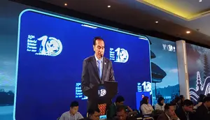 Presiden Joko Widodo (Jokowi) memberikan kata sambutan pada acara pembukaan World Water Forum ke-10 di Bali, Senin, 20 Mei 2024. (Foto: Liputan6.com/Maulandy R)