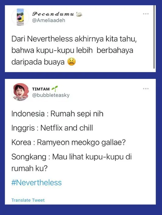 Para warganet baru sadar jika kupu-kupu ternyata lebih berbahaya dari buaya. (Foto: Twitter)