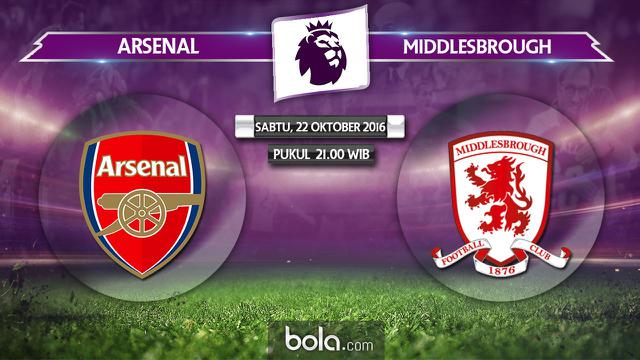 Premier League_Arsenal Vs Middlesbrough (Bola.com/Adreanus Titus)