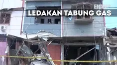Sejumlah ruko rusak dan beberapa mobil hangus terbakar akibat ledakan di Makasar