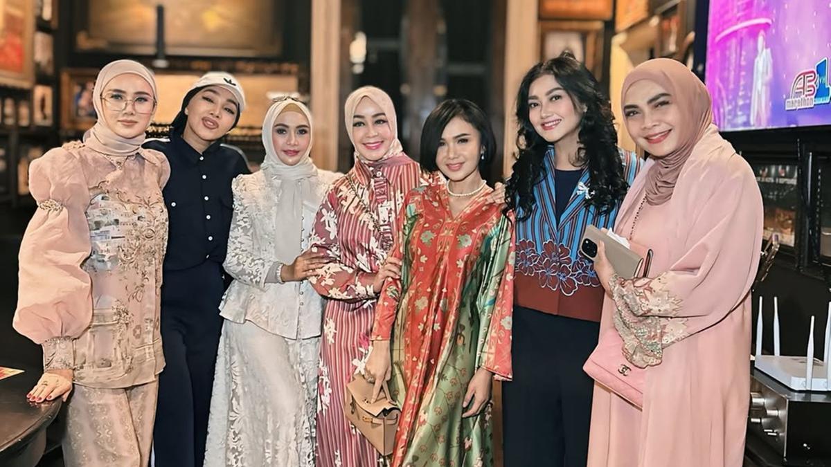 6 Potret Geng Artis Mulan Jameela Buka Puasa Bersama di Resto Ahmad Dhani