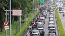 Kepala Dinas Perhubungan DKI Jakarta Syafrin Liputo menghimbau agar warga menggunakan transportasi umum untuk menghindari kemacetan ke arah PRJ. (Liputan6.com/Herman Zakharia)