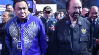 Rachmat Gobel dan Surya Paloh (Liputan6.com/Fauzan)