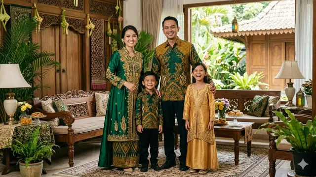 Model Seragam Keluarga Beda Warna