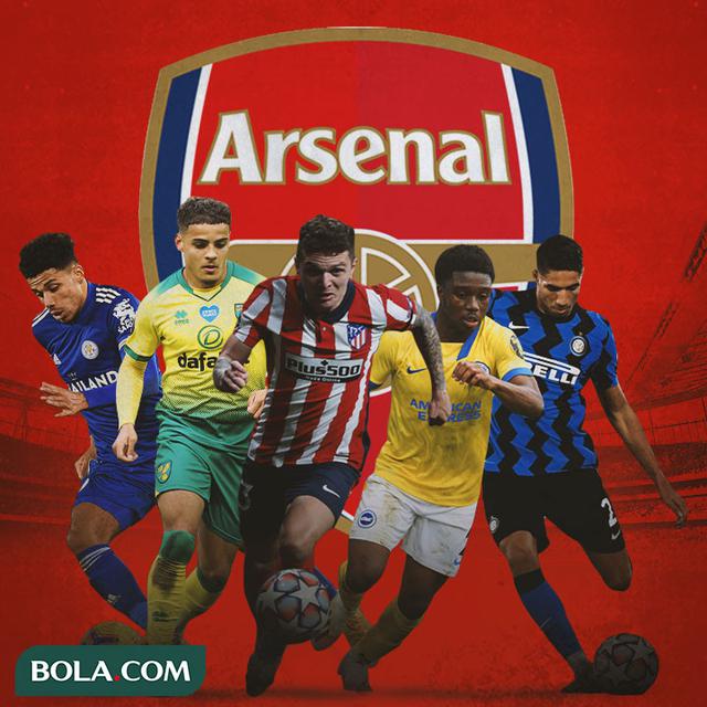 Ilustrasi - James Justin, Max Aarons, Kieran Trippier, Tariq Lamptey, Achraf Hakimi