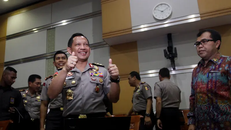 Komjen Pol Tito Karnavian saat mengikuti fit and proper test di Komisi III DPR