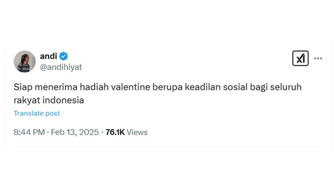 6 Cuitan Netizen Rayakan Valentine 2025 Bikin Senyum, Kilas Balik Pilpres 2024