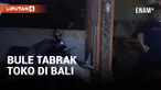 Bule Australia Tabrak Toko di Kuta Bali Saat Motoran