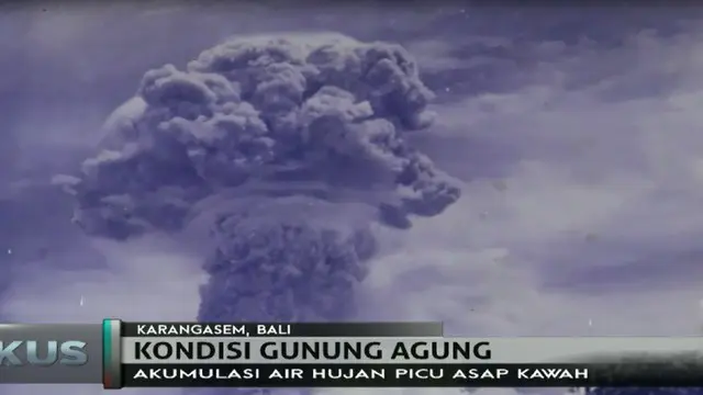 Sempat Keluarkan Asap Tebal,  Gunung Agung Masih Berstatus Awas