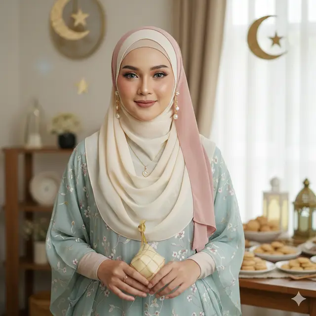 Fashion Hijab untuk Lebaran 2026 (Foto: Gemini AI)