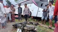 Bus pariwisata pengakut pelajar dari Jakarta  kecelakaan di jalur menuju dstinasi wisata Gunung Bromo (Istimewa)